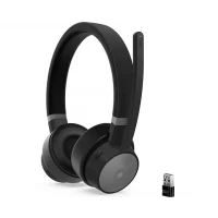 Lenovo Go Wireless ANC Auriculares Inalámbrico y alámbrico Diadema Oficina/Centro de llamadas USB Tipo C Bluetooth Base de carga Negro