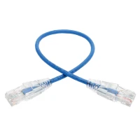 Tripp Lite N201-S01-BL Cable Ethernet UTP Delgado Snagless Cat6 Gigabit (RJ45 M/M), Azul, de 30.5 cm [1 pie]