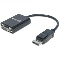 Manhattan 151962 adaptador de cable de vídeo 0.15 m DisplayPort VGA (D-Sub) Negro