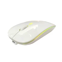 Mouse Nextep Inalámbrico Recargable Delgado/Silencioso RGB 1600 dpi Color Blanco