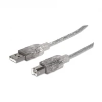 Manhattan 333405 cable USB 1.8 m USB 2.0 USB A USB B Plata