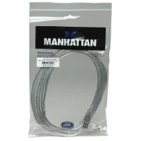 Manhattan 340458 cable USB 3 m USB 2.0 USB A USB B Plata