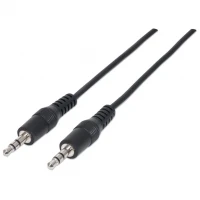 Manhattan 334594 cable de audio 1.8 m 3,5mm Negro