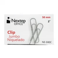 Clip Jumbo Nextep Niquelado 50mm 100 Clips