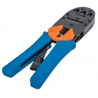 Intellinet 211048 ponchadora Herramienta para prensar Negro, Azul, Naranja