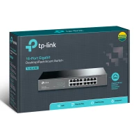TP-Link TL-SG1016D dispositivo de redes Gestionado L2 Gigabit Ethernet (10/100/1000) Negro