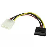 StarTech.com Cable Adaptador de 15cm de Alimentación LP4 4 Pines a SATA 15 Pines