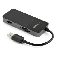 StarTech.com Cable Adaptador USB 3.0 a HDMI / VGA - 4K 1080 - Adaptador Gráfico Externo de Video - Convertidor Externo de Video para un Monitor Externo - Compatible con Mac y Windows