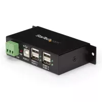 StarTech.com Concentrado HUB Industrial USB 2.0 de 4 Puertos con Protección ESD