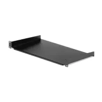 StarTech.com Charola Estante de 1U para Gabinete Rack de Servidores - de 10 Pulgadas (254mm) de Profundidad - en Acero de Servicio Pesado - con Capacidad de Carga de 20kg - Negro