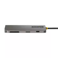 StarTech.com Adaptador Multipuertos USB C de Video 4K a 60Hz, con Hub de 3 Puertos USB-A de 5Gbps, Entrega de Alimentación USB de 100W, Red Ethernet, SD/microSD, Cable de 30cm