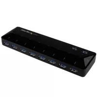 StarTech.com Concentrador USB 3.0 de 10 Puertos - Hub con Puertos de Carga y Sincronización - 2 Puertos de 1.5A