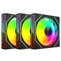 Kit Gamer 3 Ventiladores Xzeal XZ1115 ARGB 25dB 1200RPM 120mm Negro
