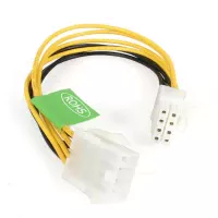 StarTech.com Cable de Extensión de 20cm de 8 Pines EPS de Alimentación para Fuente de Poder ATX