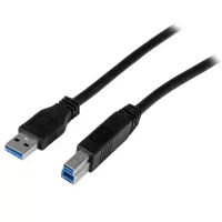 StarTech.com Cable Certificado 2m USB 3.0 Super Speed USB B Macho a USB A Macho Adaptador para Impresora - Negro