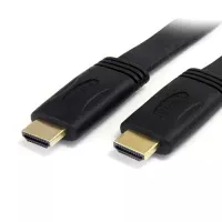 StarTech.com Cable HDMI de alta velocidad con Ethernet 3m Plano -2x HDMI Macho - Ultra HD 4k x 2k - Negro