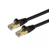 StarTech.com Cable de Red Ethernet Cat6a Blindado (STP) de 0.9m - Negro