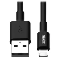 Tripp Lite M100-010-BK Cable de Sincronización y Carga USB A a Lightning, Certificado MFi - Negro, M/M, USB 2.0, 3.05 m [10 pies]