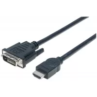 Manhattan 372510 adaptador de cable de vídeo 3 m HDMI Tipo A (Estándar) DVI-D Negro