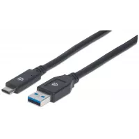 Manhattan 354981 cable USB 3 m USB 3.2 Gen 1 (3.1 Gen 1) USB C USB A Negro