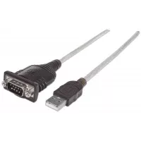 Manhattan 151849 cable serial Negro 1.8 m USB Serial/COM/RS232/DB9