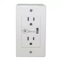 Tomacorriente Nextep Smart de Pared Dúplex + Cargador USB Control Wi-Fi