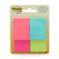 Mini Notas 3M Post-It Neon 34.9mmX47.6mm 1 Block C/200 Hjs