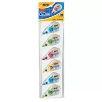 Cinta Correctora BIC Mini Tape Fashion 5.0mm C/6 Pzas