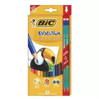 Colores BIC Evolution Mina 3mm Estuche C/12 Pzas