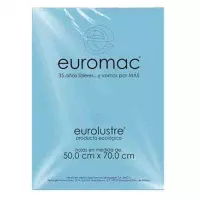 PAPEL LUSTRE EUROMAC AZUL PASTEL 50X70 24 HOJAS