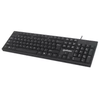 Manhattan 179324 teclado Oficina USB QWERTY Inglés Negro