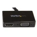 StarTech.com Adaptador DP de Audio/Video para Viajes - Convertidor DisplayPort a HDMI o VGA - 1920x1200 1080p